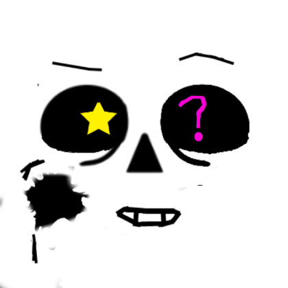 ink sans confused face