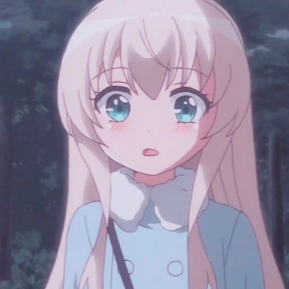 Anime girl profile picture!🧡💛💚💙💙