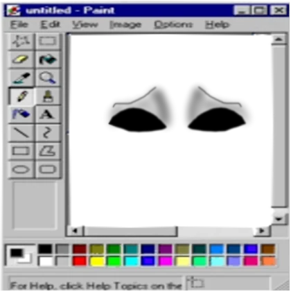 Retro MSpaint face ( TV HEAD/COMPUTER HEAD FACE)