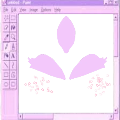 Retro pastel MSpaint face ( TV head/computer head)