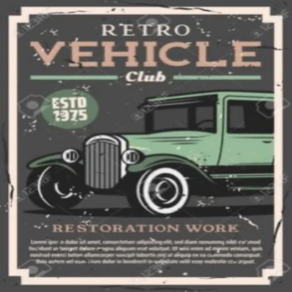 vintage retro ad vehicle poster