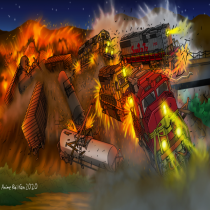 Cajon Pass Train Derailment ATSF