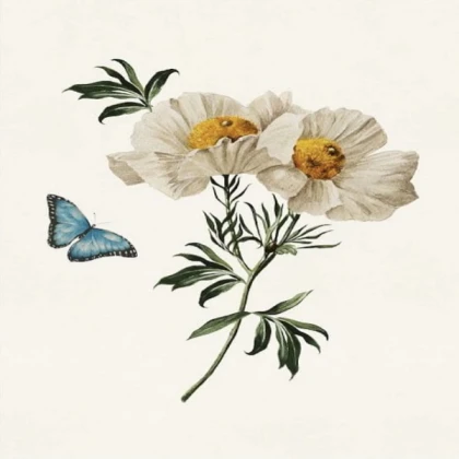 Farmhouse Floral Garden Botanic Rustic Bww