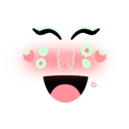 super happy face in strawberry