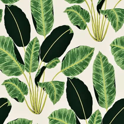 Aesthetic art bww pattern tropical glam deco