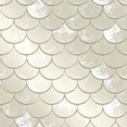 Aesthetic art bww pattern wallpaper white scallop