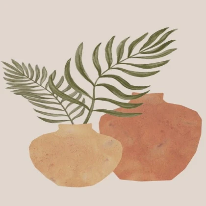 [IKO] palm leaves vase