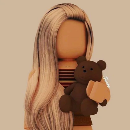 Cute teddy with a cute girl