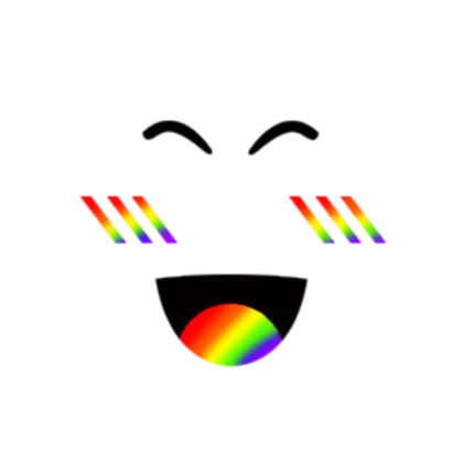 Rainbow super happy face