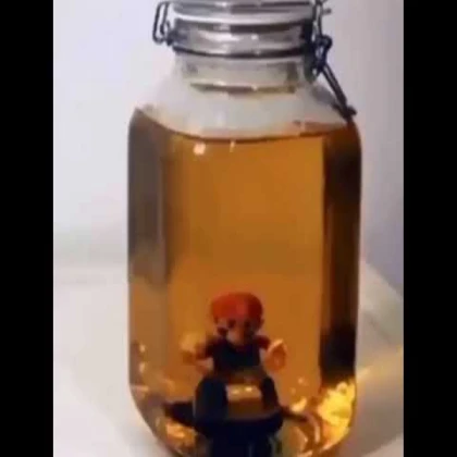 Mario in a jar of pee
