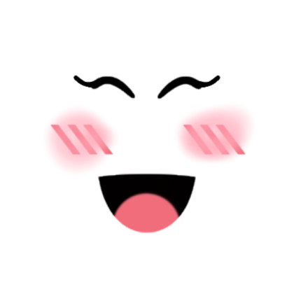 Super super happy face with blush