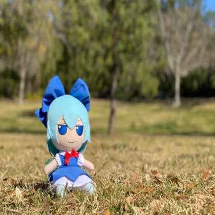 real cirno fumo in a field