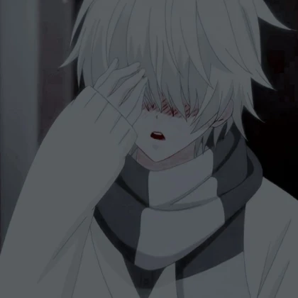 Anime boy w/ white hair