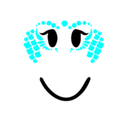 Neon blue mermaid face