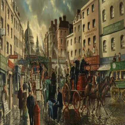 Victorian London Painting