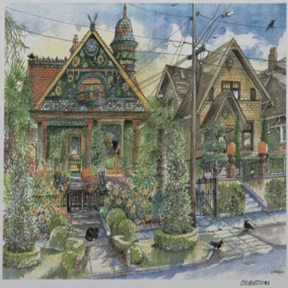 Painting of a Victorian House