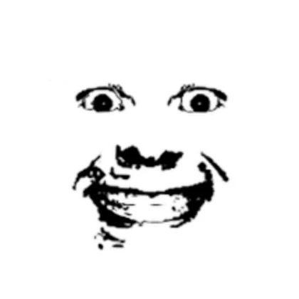 Funny scared man face