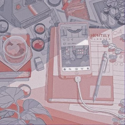 aesthetic soft peach&blue