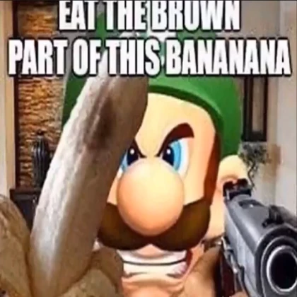 eat the brown part of this banana