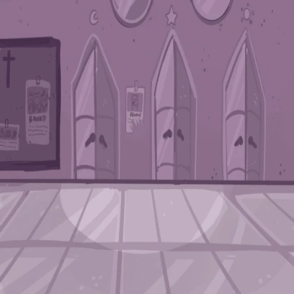 Mid-fight masses church entrance