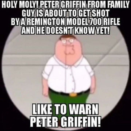 Peter griffin is about to get shot