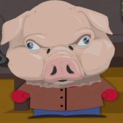 stan with a pig head south park