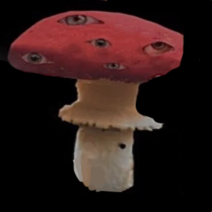 mushroom with eyes for dreamcore worlds