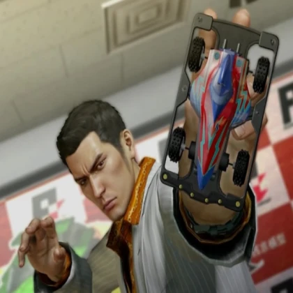 Kiryu Kazuma offers you an RC car