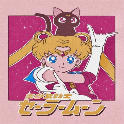 sailor moon retro anime poster