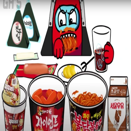 IMPOSTER IN VENT NOODLE MUKBANG EATING CHALLENGE!!