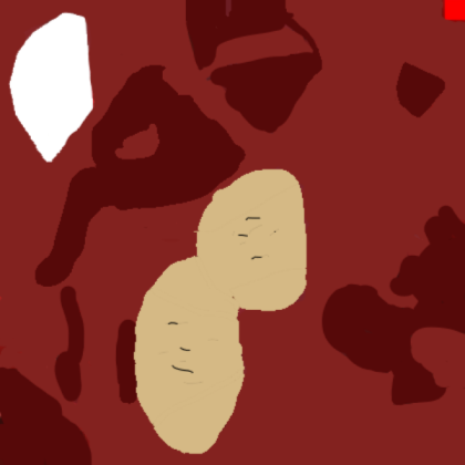 red demon tricky skull texture