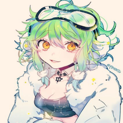 Anime girl green hair 7