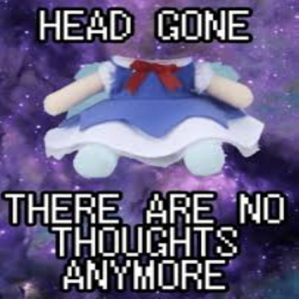 CIRNO HAS NO MORE THOUGHTS