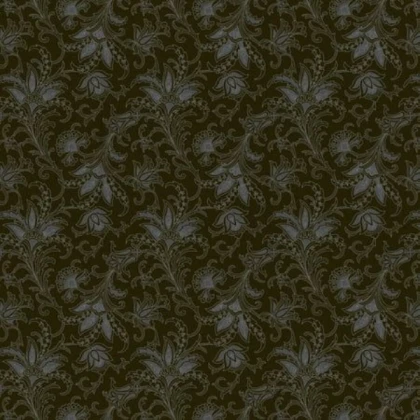 green and dark brown floral pattern