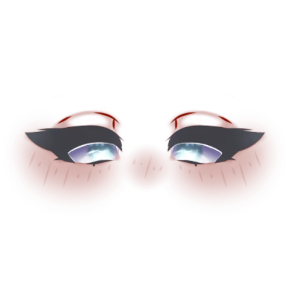 half closed eyes (white)