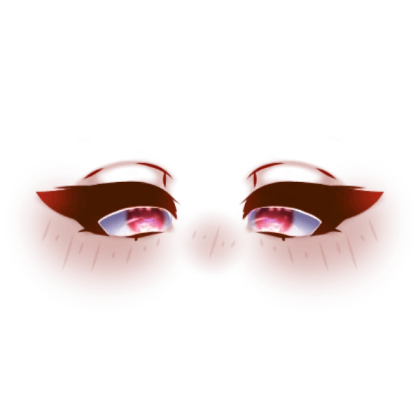 half closed eyes (red)