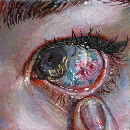 Aesthetic eyeball painting