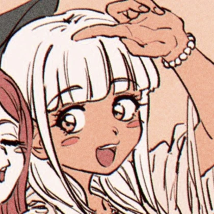 white hair girl with bracelet