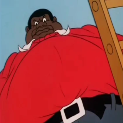 Fat albert looking down on those who oppose him