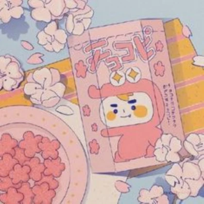 Aesthetic Anime Food With Pink Cherry Blossoms