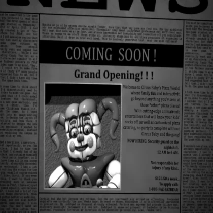 [FNaF] CBPW Newspaper Clip