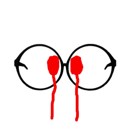 red eyes in glasses