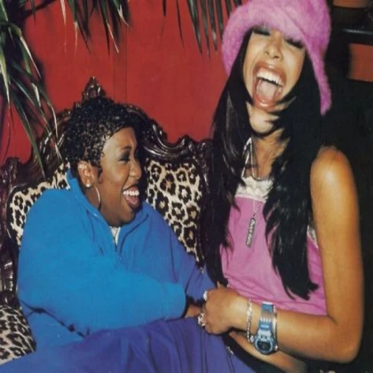 Aaliyah Missy Elliot 90s aesthetic pink blue