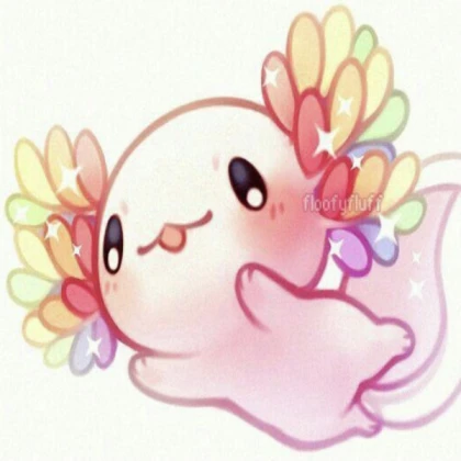 Rainbow Kawaii Axolotl