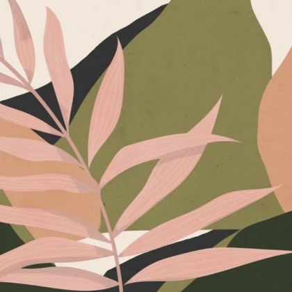 abstract tropical leaves