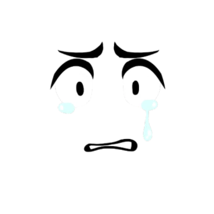 Disappointed face w/cry -1