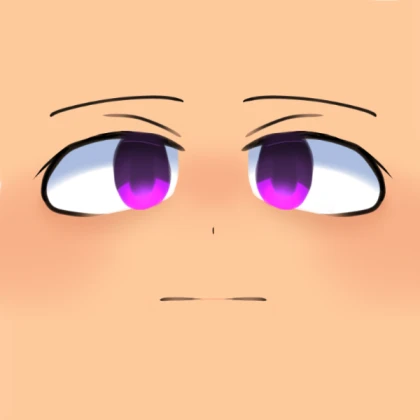 Face with no expressions (purple eyes)