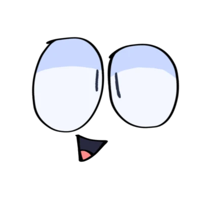 Blue pearly white eyes