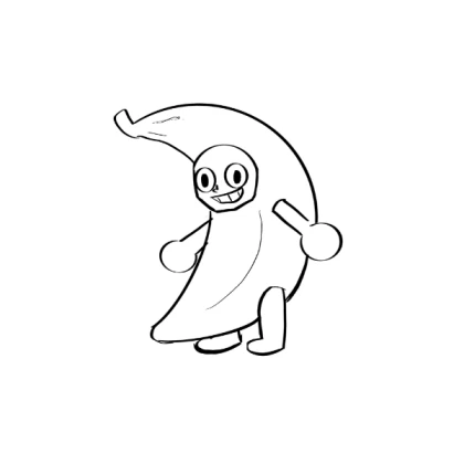 eteled turns himself into a banana