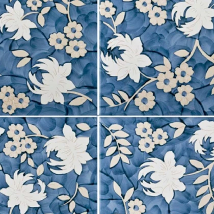 Blue Ornate Tile Seamless